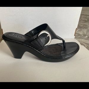 B.O.C. Low heel sandal, black, size 9